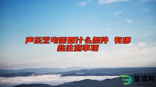 声乐艺考需要什么条件 有哪些注意事项