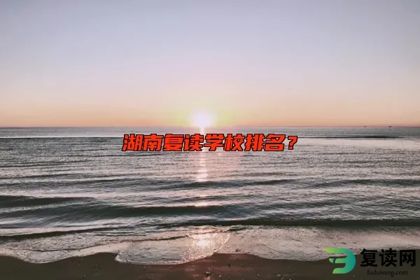 湖南复读学校排名？