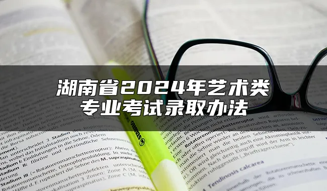 湖南省2024年艺术类专业考试录取办法