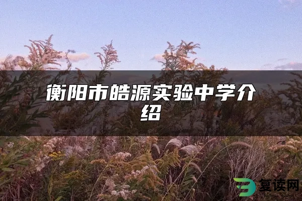 衡阳市皓源实验中学介绍