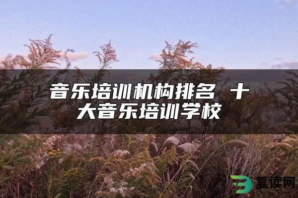 音乐培训机构排名 十大音乐培训学校