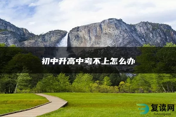 初中升高中考不上怎么办