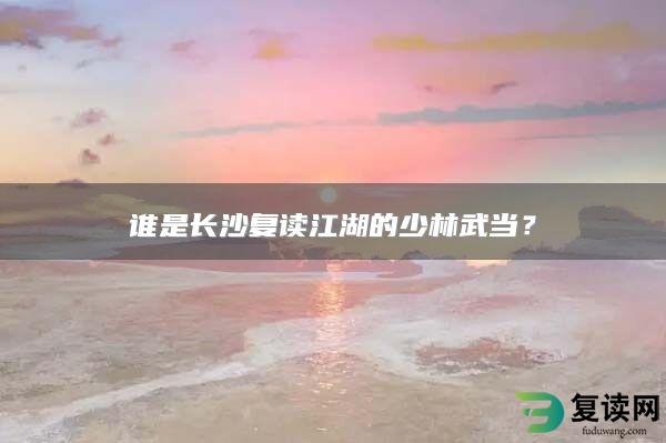 谁是长沙复读江湖的少林武当？