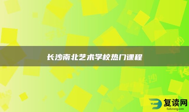 长沙南北艺术学校热门课程