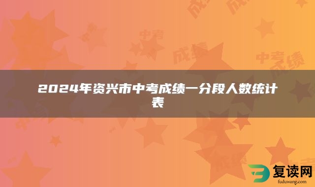 2024年资兴市中考成绩一分段人数统计表